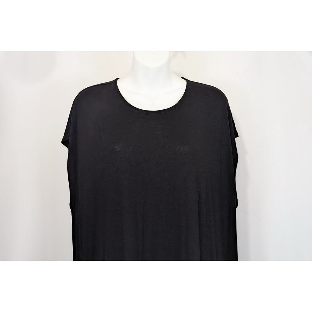 Eileen Fisher Black Jersey Knit Jumpsuit Wide Leg Women's Size XL - Picture 2 of 5